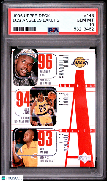 1996 Upper Deck Los Angeles Lakers Shaquille O'Neal Kobe Bryant #148 PSA 10