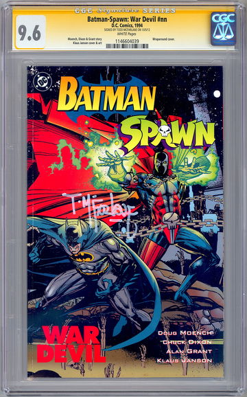 BATMAN-SPAWN WAR DEVIL #NN CGC-SS 9.6 *SIGNED TODD MCFARLANE* SPAWN CREATOR 1994