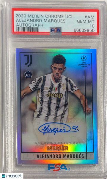2020 Topps Merlin Chrome UEFA Champions League Autographs Alejandro Marques #AM PSA 10
