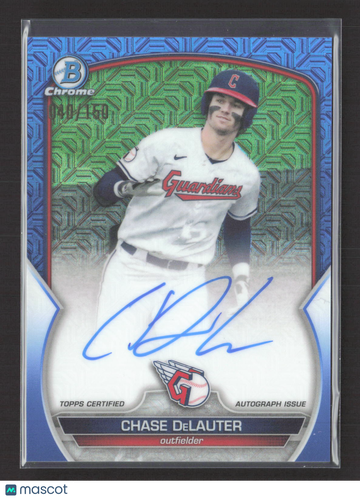 2023 Bowman Chrome Chase DeLauter #BMA-CD Blue Mojo Refractor /460