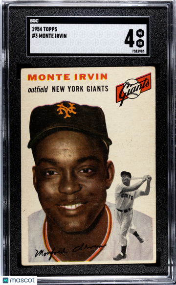 1954 Topps Monte Irvin #3 SGC 4