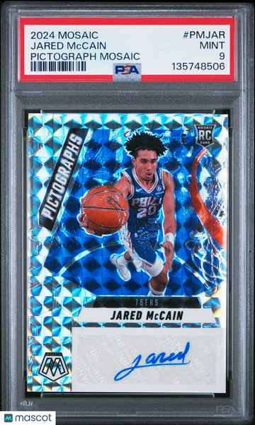 2024 Panini Mosaic Pictographs Mosaic Jared Mccain #PMJAR PSA 9