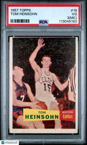 1957 Topps Tom Heinsohn #19 MC PSA 3