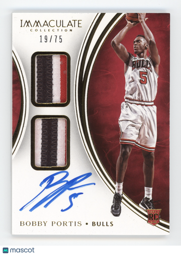 2015 Panini Immaculate Collection Dual Patch Auto Bobby Portis #33 /75 RC