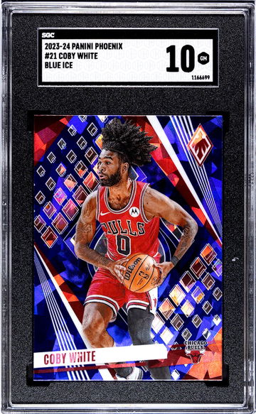 2023-24 Panini Phoenix Blue Ice Coby White #21 SGC 10