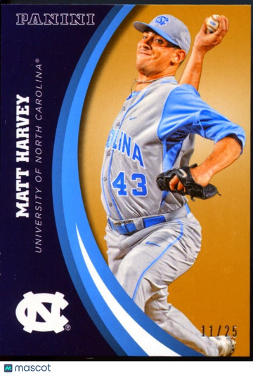 Matt Harvey 2016 Panini Gold North Carolina Tar Heels