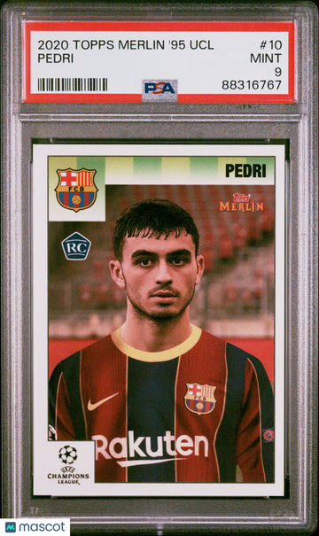 2020 Topps Merlin Heritage '95 UEFA Champions League Pedri #10 PSA 9