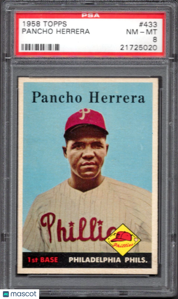 1958 Topps Pancho Herrera #433 PSA 8