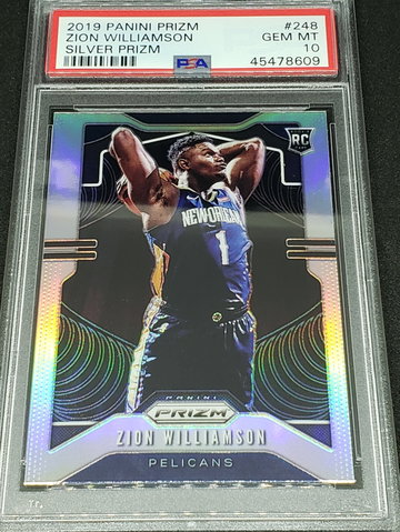 2019-20 Prizm Zion Williamson Silver Prizm PSA 10