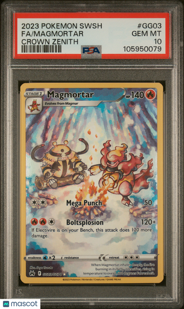 2023 Pokemon Sword And Shield Crown Zenith Magmortar #GG03 Fa PSA 10