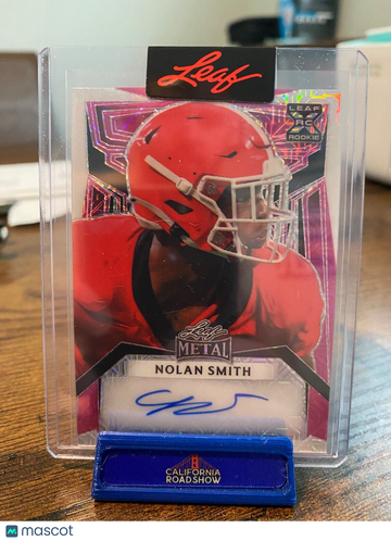 2023 Leaf Nolan Smith #PA-NS1 Pink Rookie Leaf