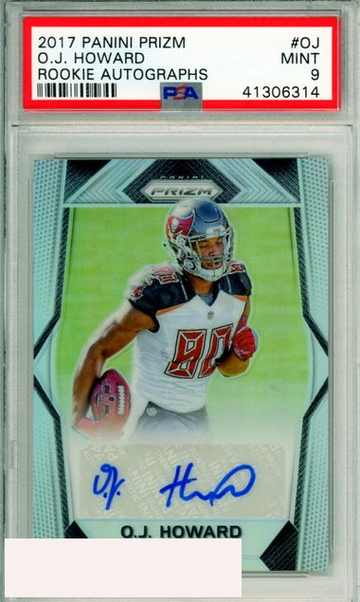 2017 PANINI PRIZM OJ HOWARD #OJ ROOKIE AUTOGRAPHS BUCCANEERS RC PSA 9 MINT