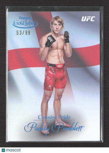 2024 Topps Gold Label UFC Country Pride Paddy Pimblett #CP-20 53/99