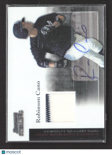 2004 Bowman Sterling Robinson Cano #BS-RC Authentic Game-Worn Jersey Topps Certified Autograph