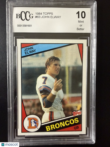 1984 Topps John Elway #63 Rookie BGS 10