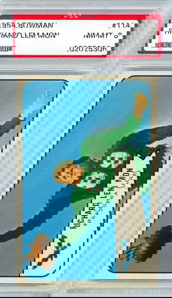 1954 Bowman Richard Lem Mon #114 PSA 8 P1272