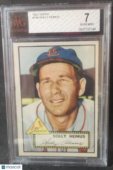 1952 Topps Solly Hemus #196 Rookie BVG 7
