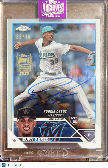 2025 Topps Archives Signature Series Eury Pérez #USC175 /46 RC