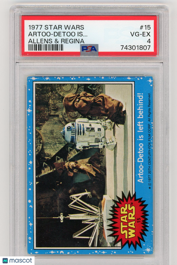 1977 Star Wars Allens & Regina Artoo-Detoo Is.. . #15 PSA 4