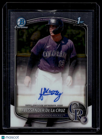2025 Bowman Chrome Alessander De La Cruz #CPA-AD Prospect Autographs AU