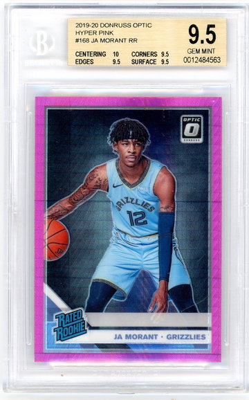 2019 Donruss Optic Rated Rookie Hyper Pink Ja Morant #168 BGS 9.5