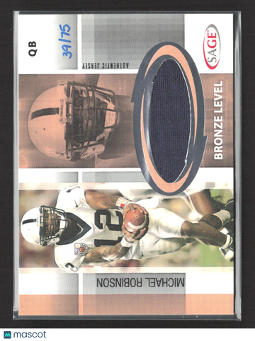 2005 SAGE HIT Michael Robinson #J14 Bronze Level /75 Authentic Jersey Swatch