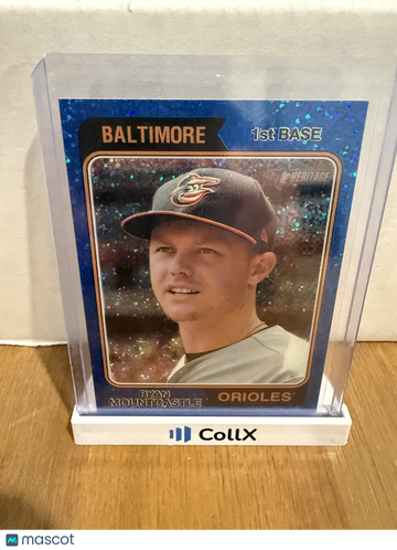 2023 Topps Heritage Ryan Mountcastle #670 Chrome Blue Sparkle Refractor