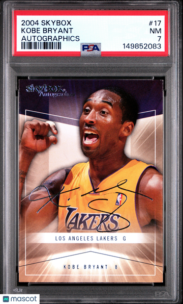 2004 Skybox Autographics Kobe Bryant #17 PSA 7