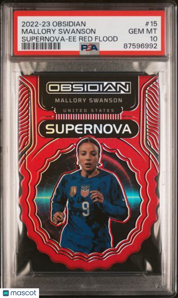 2022-23 Panini Obsidian Supernova Mallory Swanson #15 Ee Red Flood PSA 10
