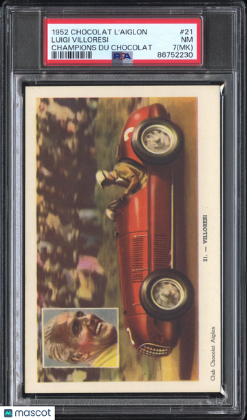 1952 Chocolat L'aiglon Champions Du Chocolat Luigi Villoresi #21 MK PSA 7