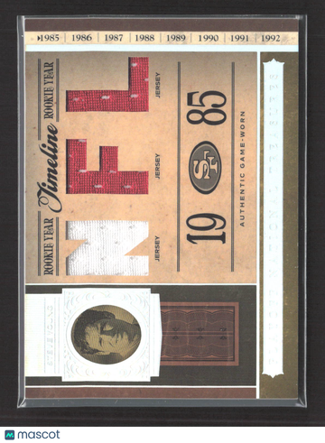 2006 Donruss Playoff National Treasures Timeline Steve Young #TL-SY Authentic Game-Worn Jersey Patch