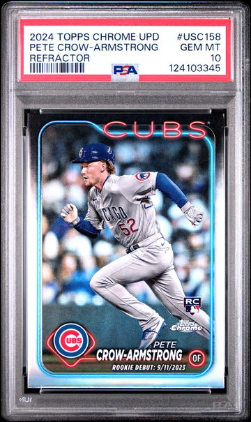 2024 Topps Chrome Update Refractor Pete Crow-Armstrong #USC158 PSA 10