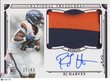 2025 RJ Harvey Patch Rookie Panini Authentic