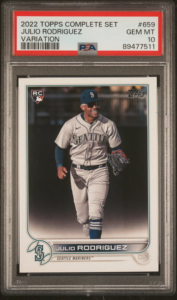 2022 Topps Complete Set Variation Julio Rodriguez #659 PSA 10