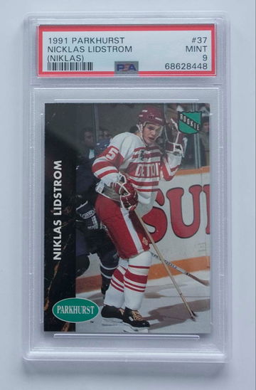 Nicklas Lidstrom 1991 Parkhurst Rookie Rc #37 PSA 9
