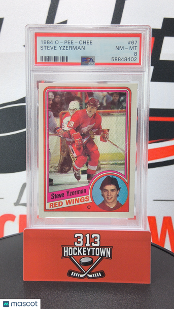 1984 O-Pee-Chee Steve Yzerman #67 PSA 8