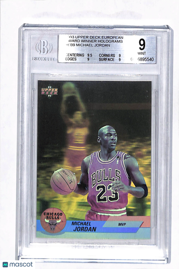 1993 Upper Deck European Award Winner Holograms Michael Jordan #9 BGS 9