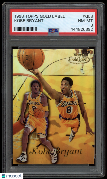 Kobe Bryant 1998-99 Topps Gold Label #GL3 PSA 8