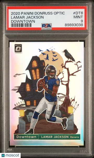 2020 Panini Donruss Optic Lamar Jackson #DT6 Short Print PSA 9