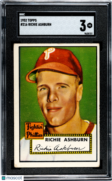 1952 Topps Richie Ashburn #216 SGC 3