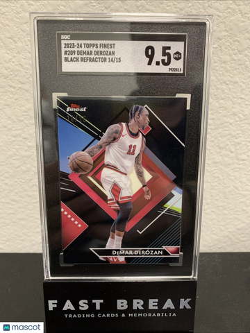 2024 2023 Topps Finest DeMar DeRozan #209 Red Short Print SGC 9.5