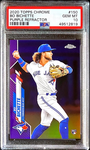 Bo Bichette PSA 10 2020 Topps Chrome Purple Refractor /299
