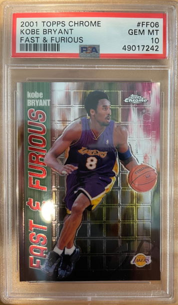 Kobe Bryant 2001 Topps Chrome Insert #FF06 Fast & Furious PSA 10 Gem Mint Mamba low pop