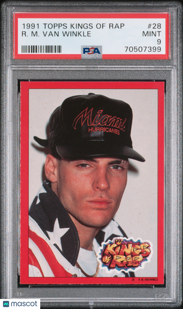 1991 Topps Kings Of Rap R. M. Van Winkle #28 PSA 9