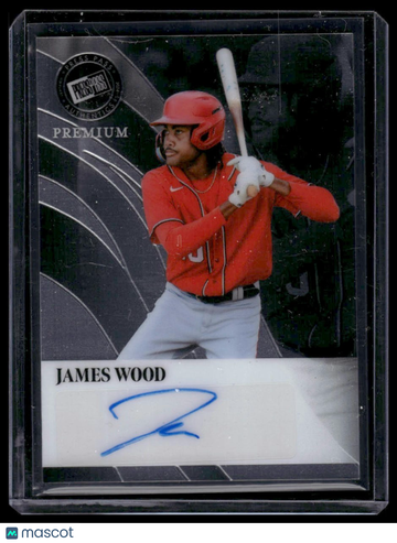2024 Press Pass Premium James Wood #RA-JW2 Retro Autographs Brite Brite Silver SN,AU