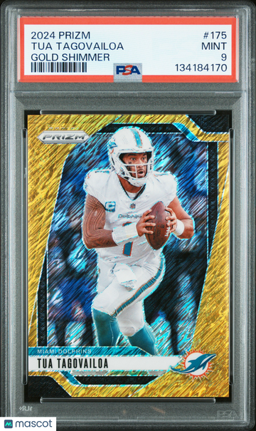 2024 Panini Prizm Tua Tagovailoa #175 Gold Shimmer /10 PSA 9