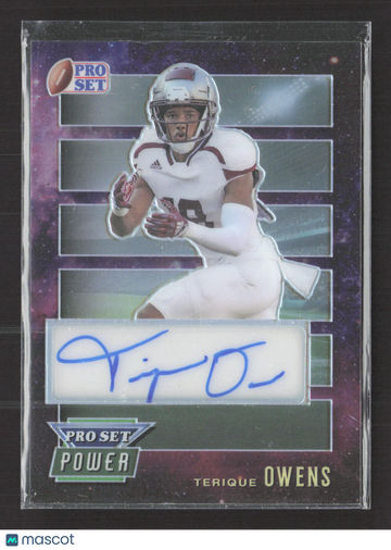 2024 Leaf Pro Set Power Terique Owens #PW-TO1 Purple Galaxy 1/1 Auto