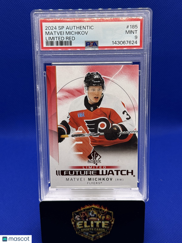 2024-25 SP Authentic Matvei Michkov #185 Limited Red PSA 9
