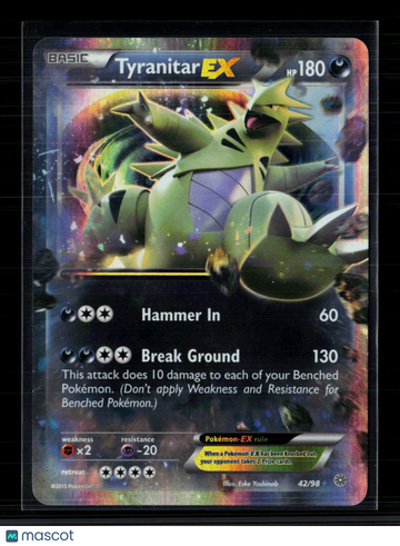 2015 Ancient Origins Tyranitar EX Holo Rare #42/98