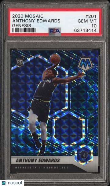2020 Panini Mosaic Anthony Edwards #201 PSA 10